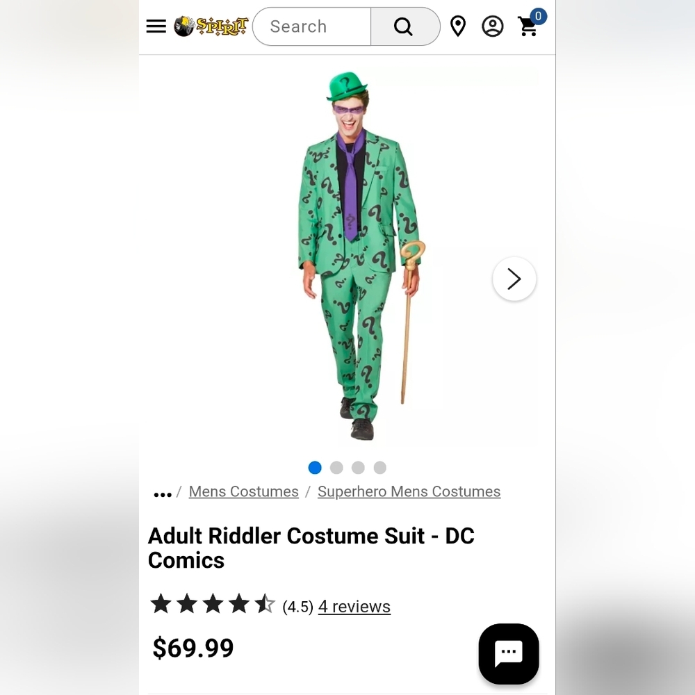 Adult Riddler Costume Suit - DC Comics